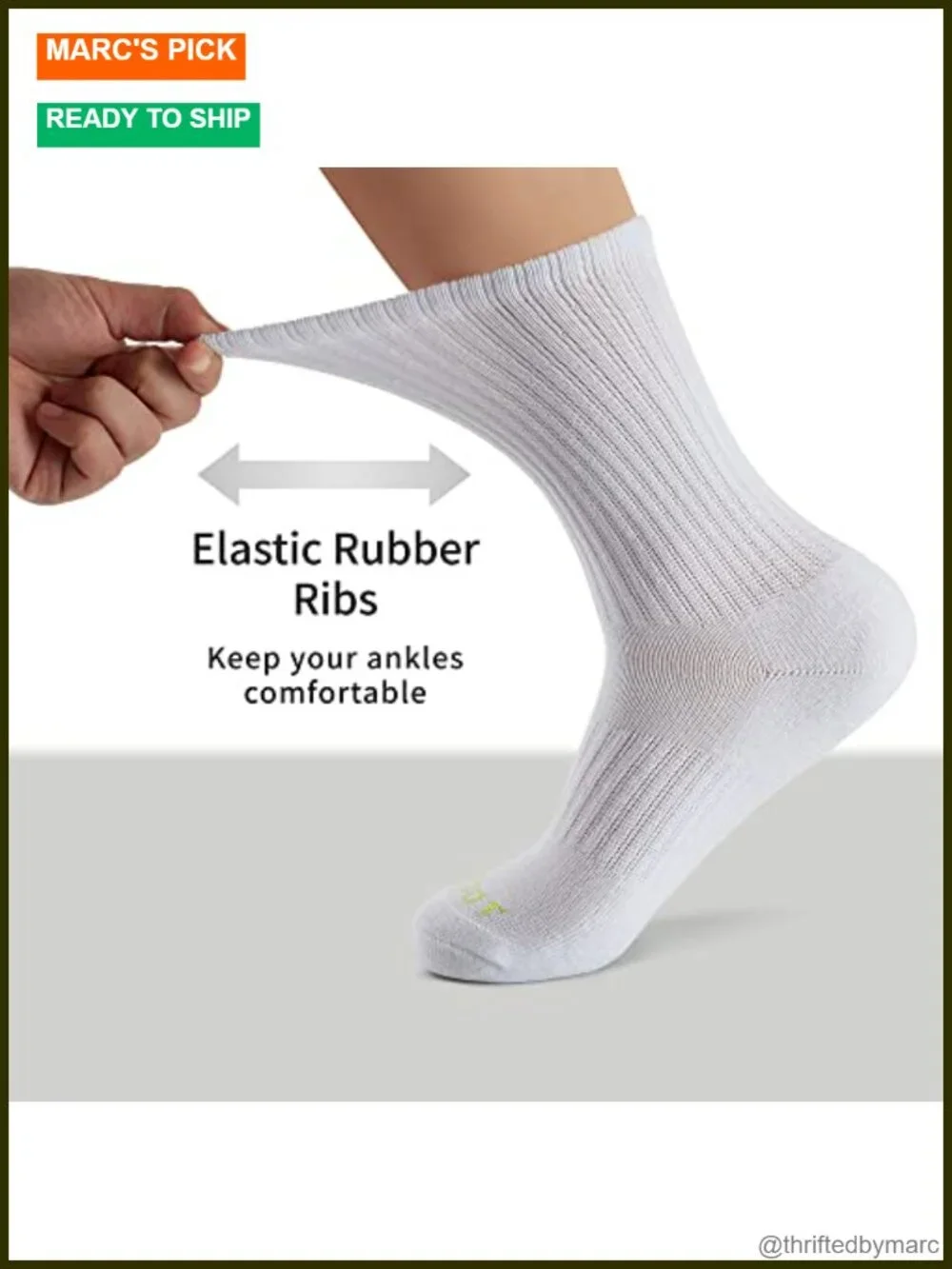 Athletic Cushion Crew Socks with Arch Compression 4 Pack